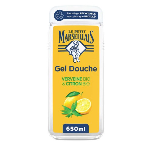 Le Petit Marseillais Gel Douche & Bain Extra Doux Verveine Bio & Citron Bio 650ml