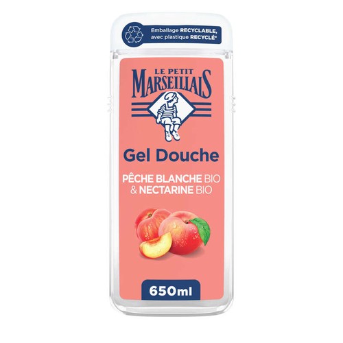 Le Petit Marseillais Gel Douche Peche blanche et nectarine Bio 650ml