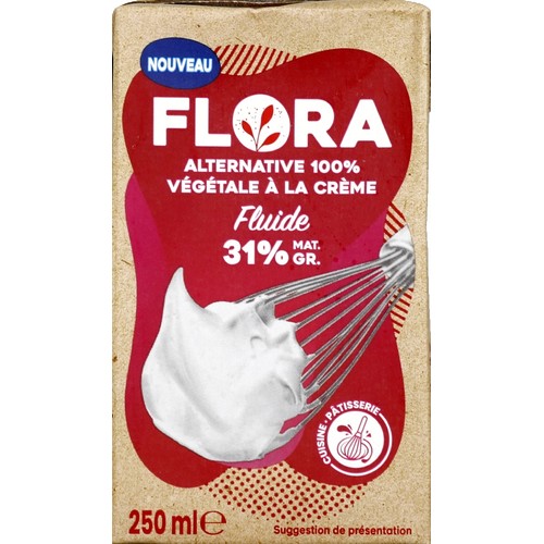 Flora 100% végétal à la crème Fluide 31%-250ml