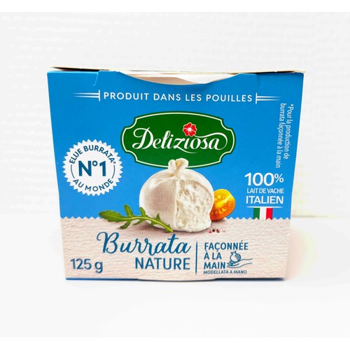 Deliziosa Burrata Nature Façonnée à la Main 125g