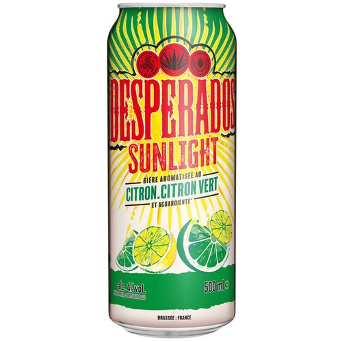 Desperados Sunlight Bière aromatisée citron, citron vert 4% vol 50cl