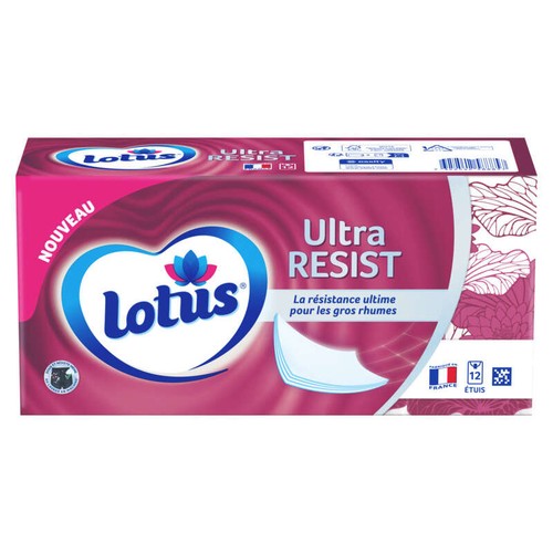 Lotus Mouchoirs Ultra résistant Etuis x12