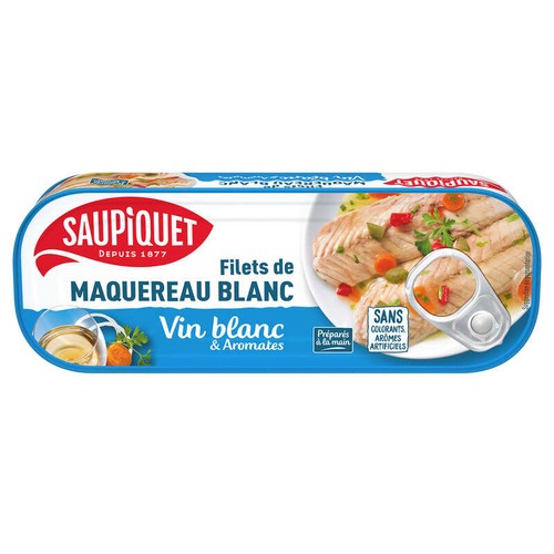 Saupiquet Filets de Maquereau Blanc & Vin Blanc Aromates 176g