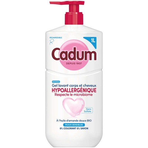 Cadum Douche Gel lavant hypoallergénique à l'Amande douce 1L