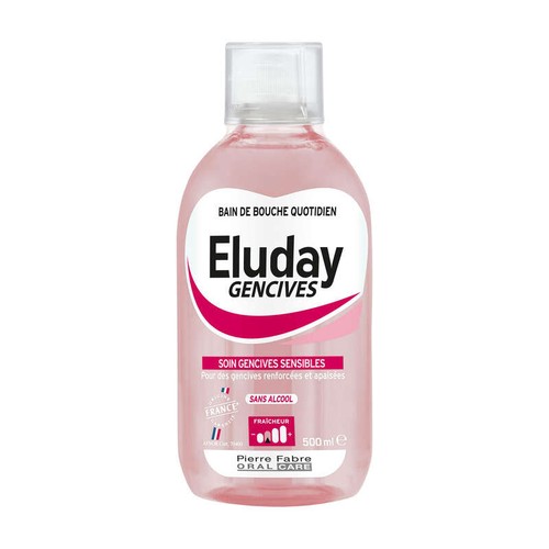 Eluday Bain de bouche quotidien soin gencives sensibles 500ml