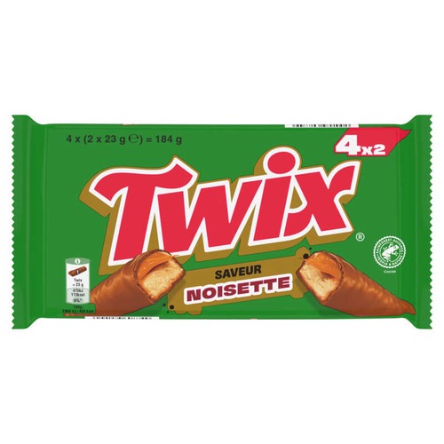 Twix Saveur noisette x4 184g