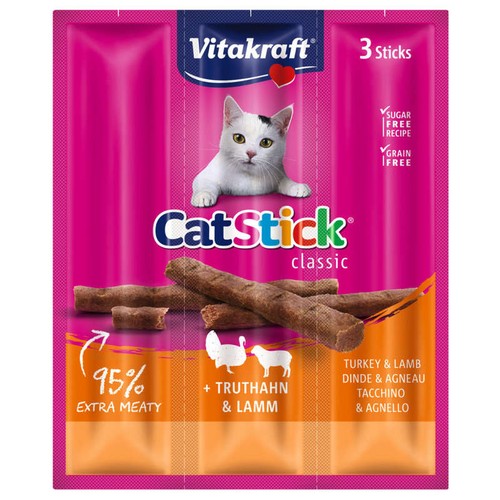 Vitakraft Friandises pour Chat Adulte Dinde Agneau 18g