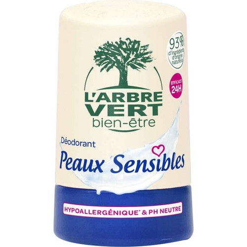 L'Arbre Vert Bien-être Déodorant bille Hypoallergénique Peaux Sensibles 50ml