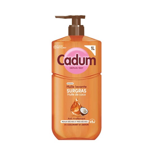 Cadum Huile lavante surgras Huile de coco 1L