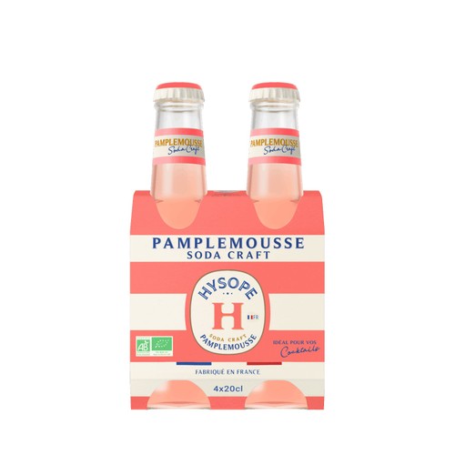 Hysope Soda pamplemousse Bio 4x20cl