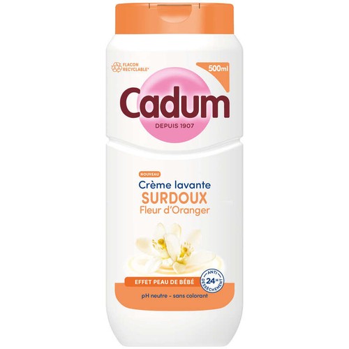 Cadum Crème lavante surdoux à la Fleur d'Oranger 500ml