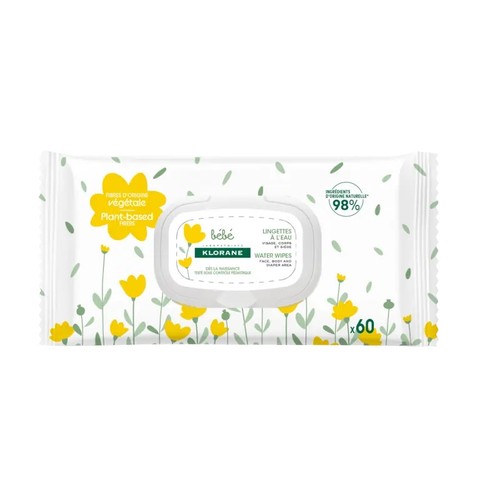 Klorane Lingettes nettoyantes à l'eau x60