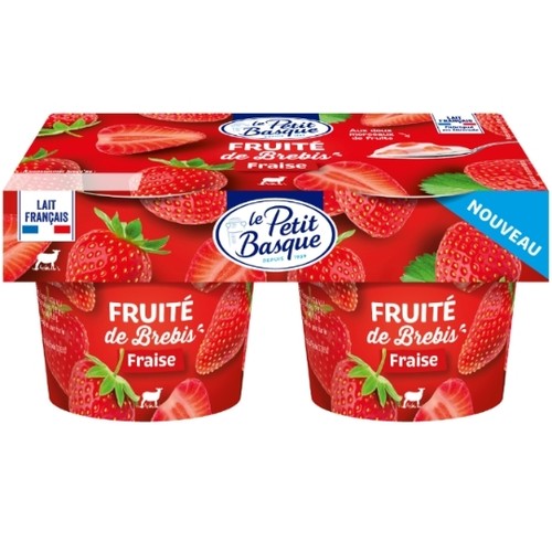 Le Petit Basque Yaourt Fruité de Brebis Fraise 2x125g