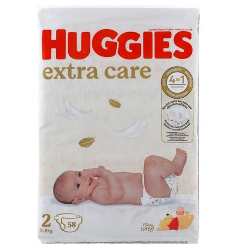 Huggies extra care Couches Bébé taille 2 (3-6kg) x58