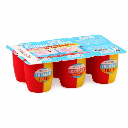 Monoprix Yaourt Fraise Banane 6x100g