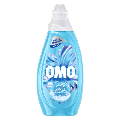 Omo Lessive liquide cycle court parfum mandarine thé vert x37 lavages