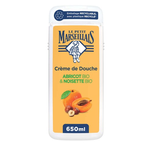 Le Petit Marseillais Crème de Douche & Bain Extra Douce Abricot Bio & Noisette Bio 650ml