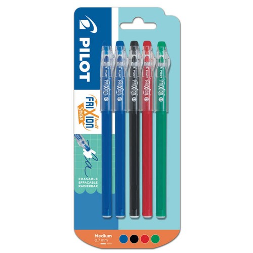 Pilot Roller Frixion Ball Stick 0,7 moyen x5
