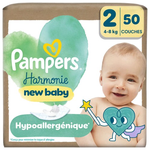 Pampers Harmonie Ed Limitée Taille 2 - 4kg-8kg – x50 Couches
