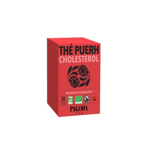 Thés de la Pagode Thé puerh cholestérol Bio 36g