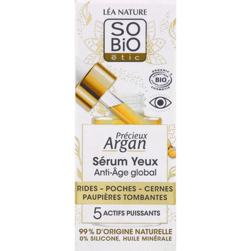 SO'BIO Étic Sérum Yeux Anti-Âge Précieux Argan 14ml