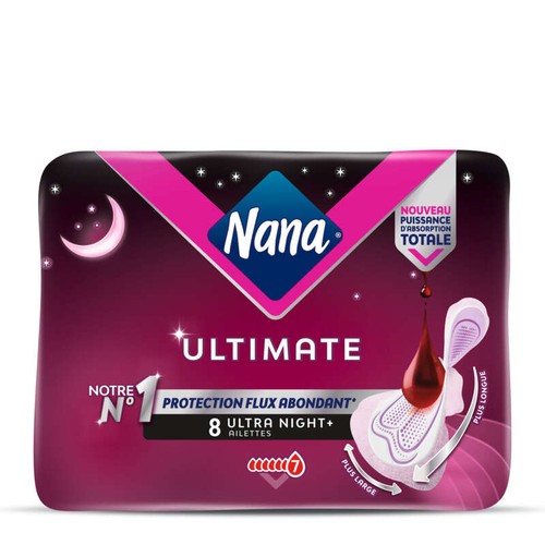 Nana Serviettes Ultimate Ultra Nuit x8