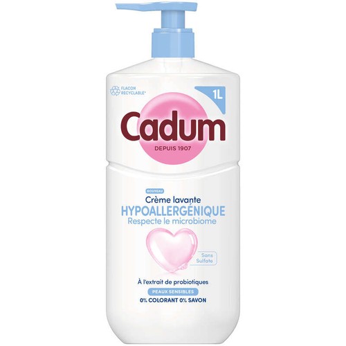 Cadum Douche Crème lavante hypoallergénique probiotiques 1L