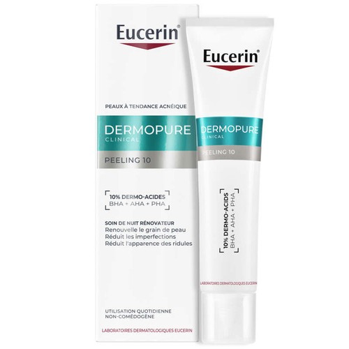 Eucerin DermoPure Clinical Peeling 10 Soin de Nuit Rénovateur 40m
