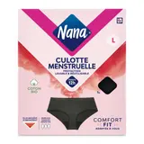 Nana Intime wear Culotte Menstruelle Noir en Coton Bio Taille L x1
