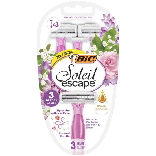 Bic Rasoirs Jetables Femme 3 Lames Muguet Rose Soleil x3