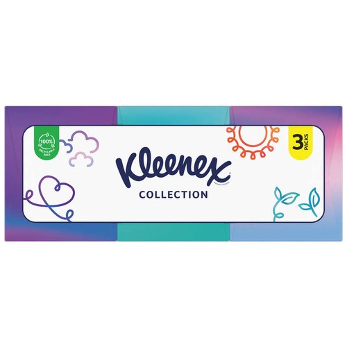 Kleenex Collection Cube Trio Mouchoirs Design Tendance 3x48