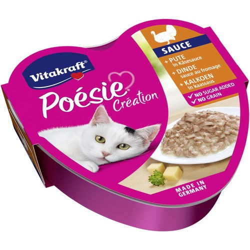Vitakraft Poésie Création Sauce à la dinde et fromage 85g