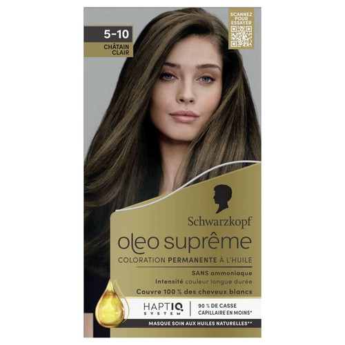 Schwarzkopf Oleo Coloration permanente 5-10 Châtain Clair Glacé