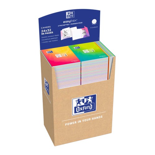 Oxford Easybook Fusion 24x32 Agrafés 96P assorti x1