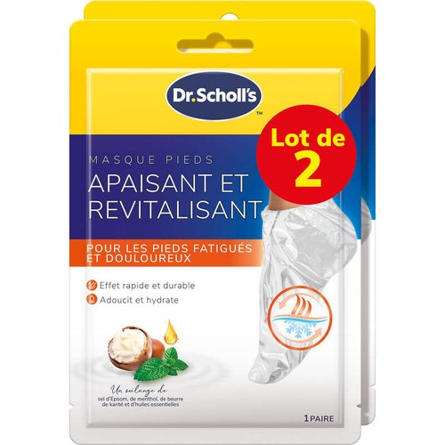 Dr.Scholl's Masque Apaisant et Revitalisant lot x2