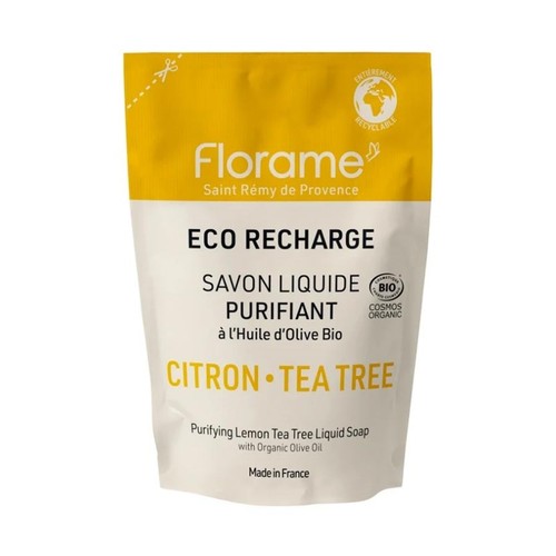 Florame Savon Liquide Purifiant Citron Tea Tree Éco-Recharge Bio 470ml