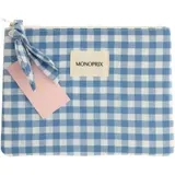 Monoprix Vichy bleu Pochette plate