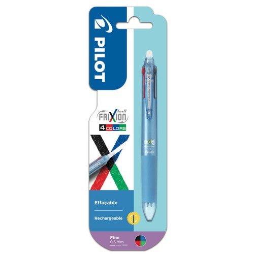 Pilot Roller effaçable Frixion 4 couleurs Bleu