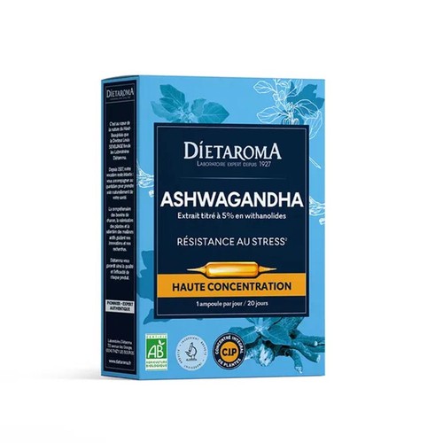 Dietaroma Ashwagandha Résistance Au Stress 20 ampoules