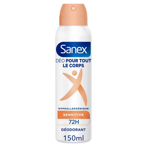 Sanex Déodorant pour tout le corps Sensitive Spray 150ml