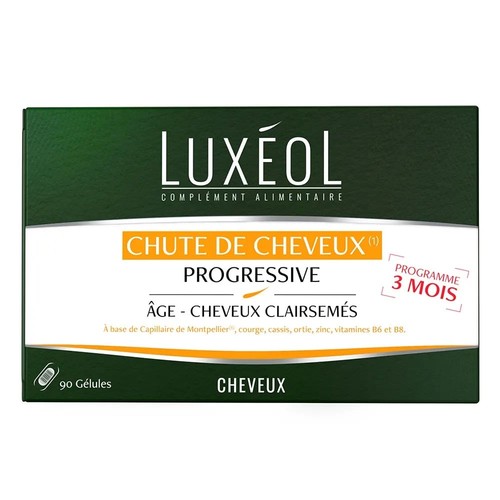 Luxéol Chute de Cheveux Progressive Complément alimentaire x90