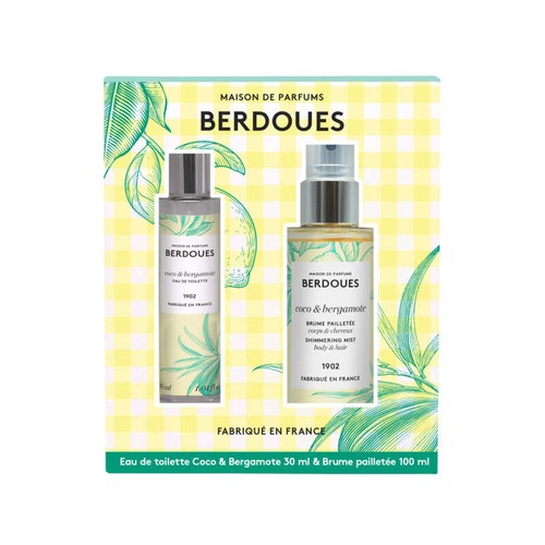Berdoues Coffret Eau de toilette Coco & Bergamote + Brume pailletée 100ml