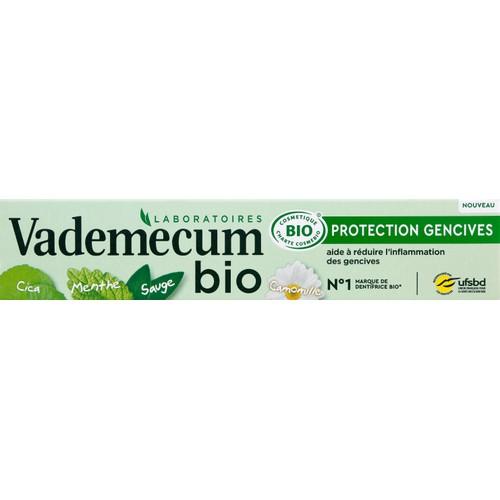Vademecum Dentifrice protection gencives Bio 75ml