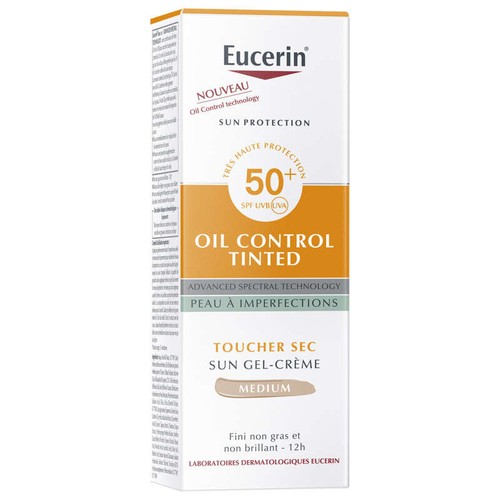 Eucerin Sun Protection Oil Control Gel-Crème Teintée Médium SPF50+ 50ml