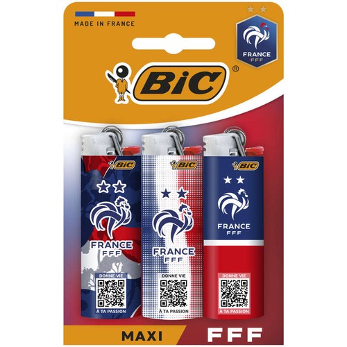 BIC Maxi Briquets de Poche Décor FFF  x3
