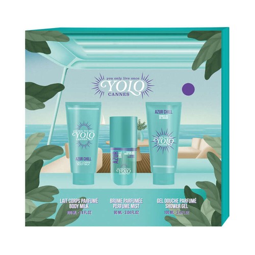 Yolo Cannes Coffret Baume 90ml + Gel douche 100ml+ Lait corps 100ml