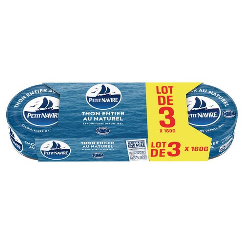 Petit Navire Thon au Naturel lot de 3x112g