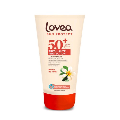 Lovea Lait hydratant Très haute Protection SPF50+ au Monoï de Tahiti 150ml