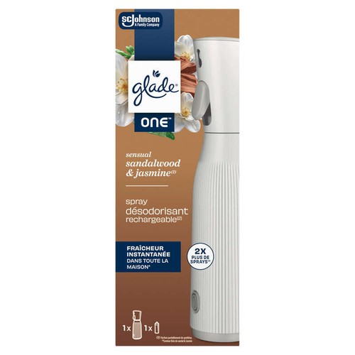 Glade Spray désodorisant Diffuseur Sensual Sandalwood & Jasmine- infusé aux huiles essentielles