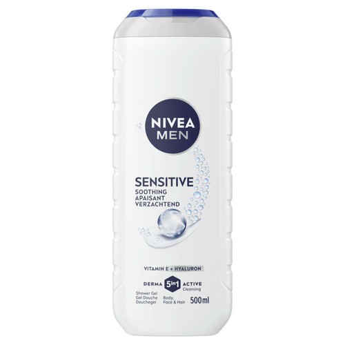 Nivea Men Sensitive Gel douche à la vitamine E et hyaluron
 500ml
